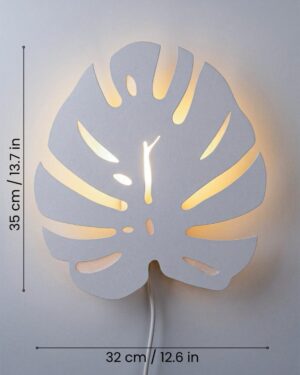 Lampa ścienna w kształcie liścia monstery boho dekoracja